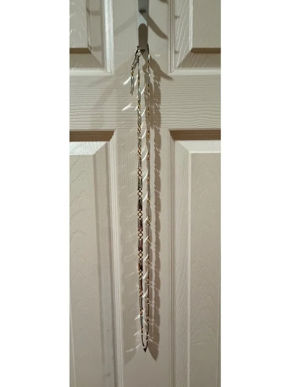 Gold & Silver Rectangular Link Chain Belt 27 Inches